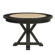 Steve Silver Furniture Rylie RL500K-DB-TT-GT Dining Table with Game Top, Black IMAGE 1