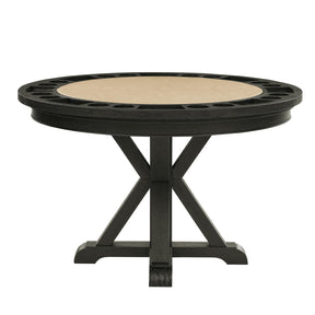  Steve Silver Furniture Rylie RL500K-DB-TT-GT Dining Table with Game Top, Black IMAGE 1