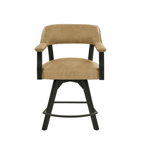  Steve Silver Furniture Rylie RL600KACCT Swivel Counter Sand PU Arm Chair IMAGE 1