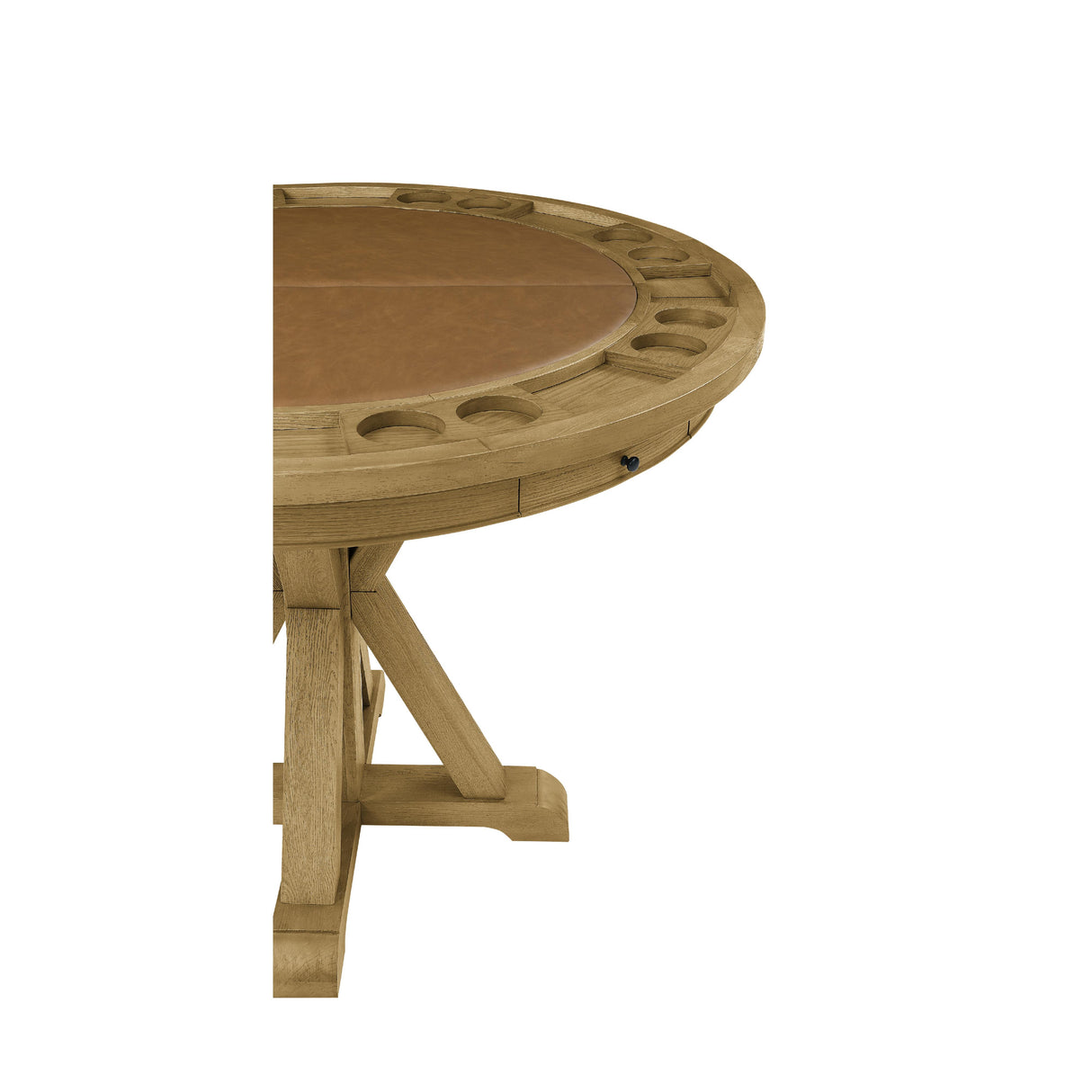  Steve Silver Furniture Rylie RL600-PB-TT-GT Counter Table w Game Top Natural IMAGE 2