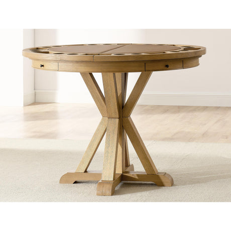  Steve Silver Furniture Rylie RL600-PB-TT-GT Counter Table w Game Top Natural IMAGE 3