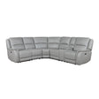  Steve Silver Furniture Alexandria ALX70629 Leather 5 pc Power Sec, Stone IMAGE 1
