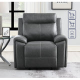  Steve Silver Furniture Gaston GAS800GC Manual Chair Grey w/ Glider IMAGE 4