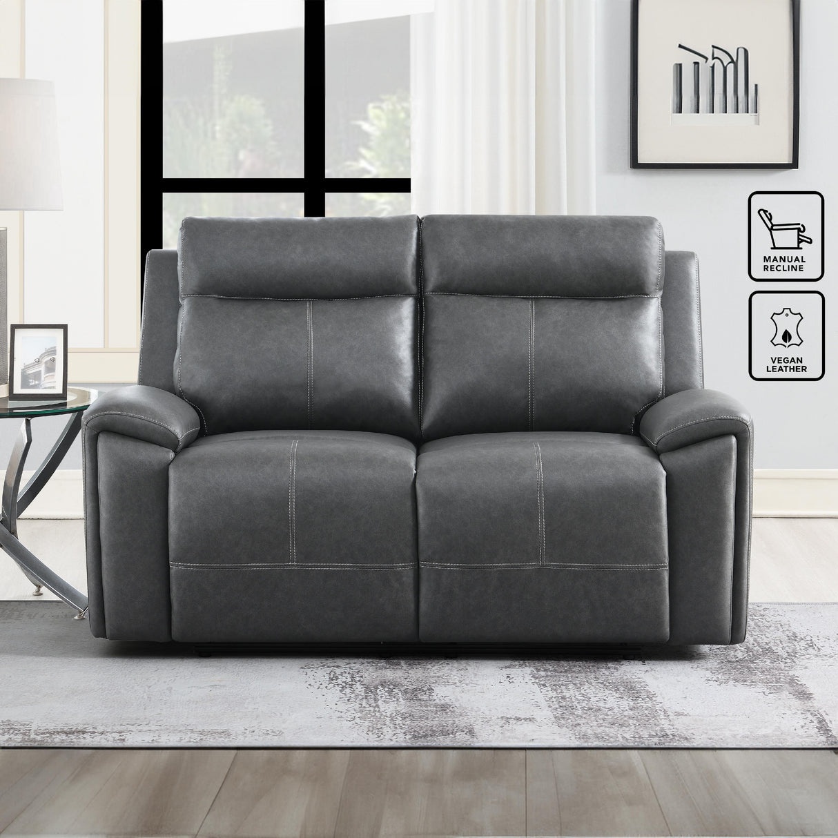  Steve Silver Furniture Gaston GAS800GL Manual Love Grey IMAGE 3