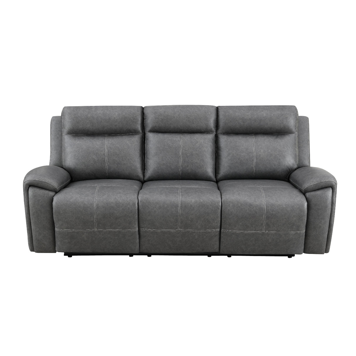  Steve Silver Furniture Gaston GAS800GS Manual Sofa Grey w/ Drop Down IMAGE 1