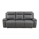  Steve Silver Furniture Gaston GAS800GS Manual Sofa Grey w/ Drop Down IMAGE 1