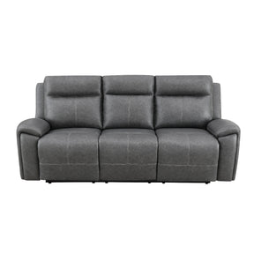  Steve Silver Furniture Gaston GAS800GS Manual Sofa Grey w/ Drop Down IMAGE 1