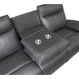  Steve Silver Furniture Gaston GAS800GS Manual Sofa Grey w/ Drop Down IMAGE 3