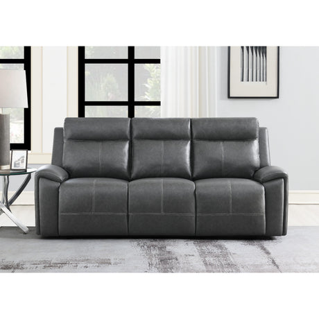  Steve Silver Furniture Gaston GAS800GS Manual Sofa Grey w/ Drop Down IMAGE 5