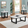  Steve Silver Furniture Lucca LC2003PC White Marble 3 Piece Set IMAGE 1