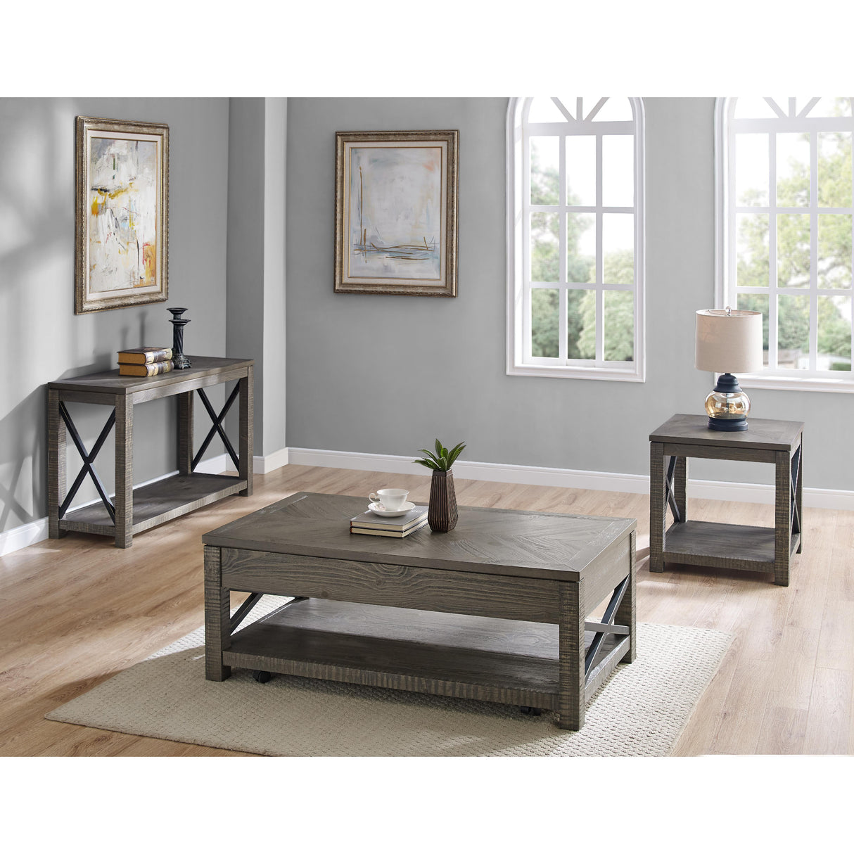  Steve Silver Furniture Dexter DX3002E3PC Cocktail 2 End Table IMAGE 2