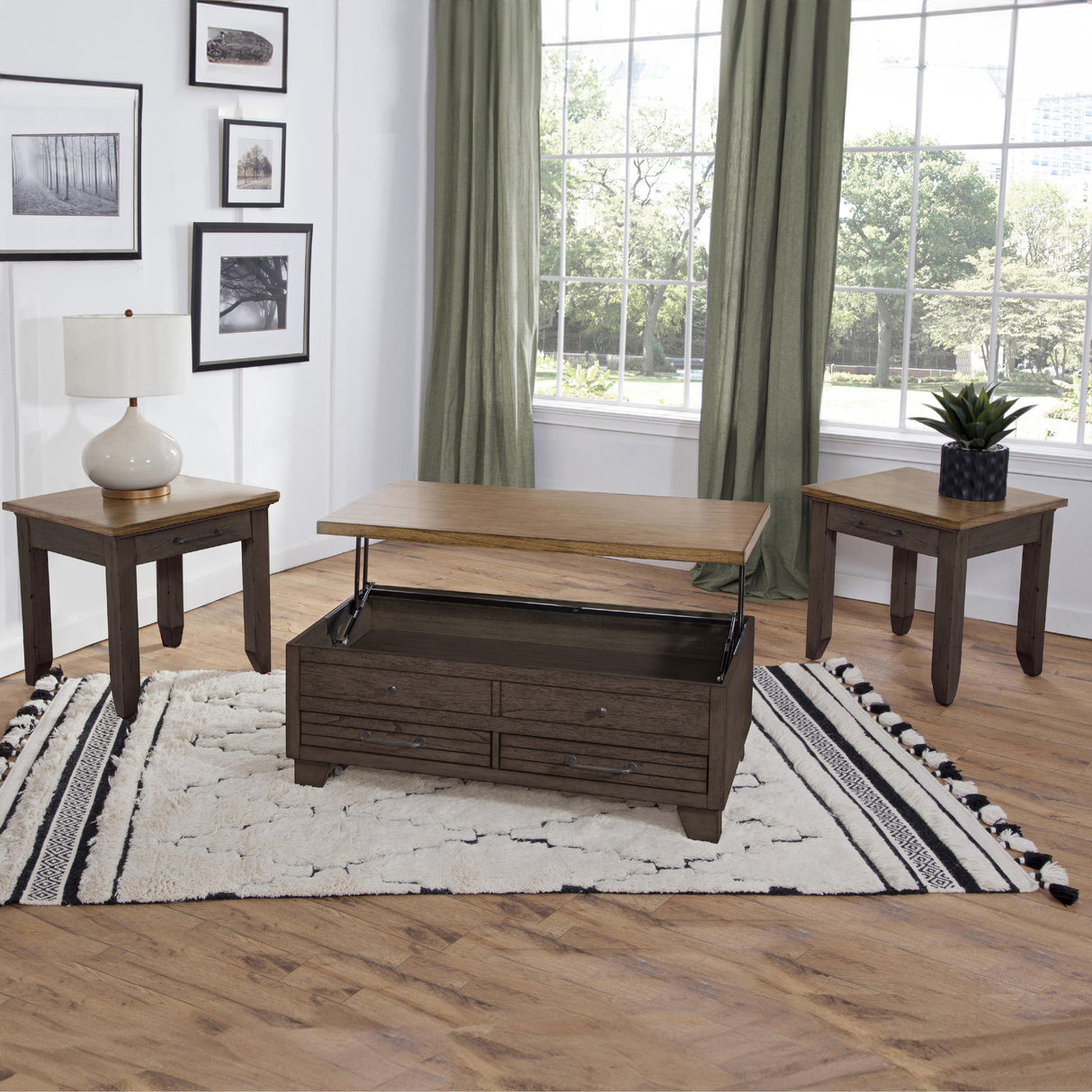  Steve Silver Furniture Bear Creek BC400-2E-3PC-B 3pc IMAGE 2