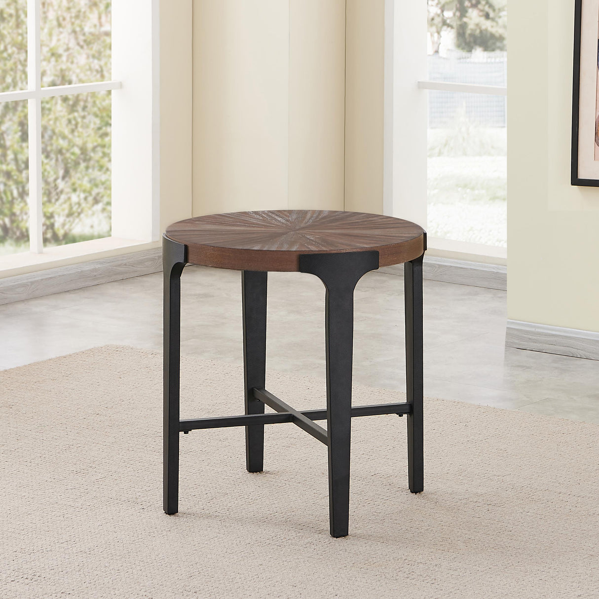  Steve Silver Furniture Chevron CH200E Round End Table IMAGE 3