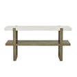  Steve Silver Furniture Perth ER100S White Marble Top Sofa Table IMAGE 1