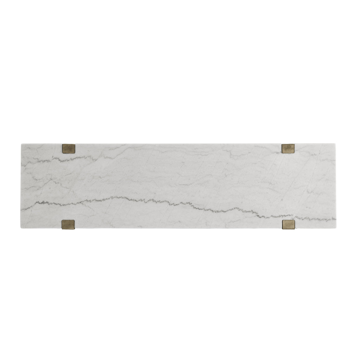  Steve Silver Furniture Perth ER100S White Marble Top Sofa Table IMAGE 2