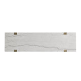  Steve Silver Furniture Perth ER100S White Marble Top Sofa Table IMAGE 2