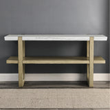  Steve Silver Furniture Perth ER100S White Marble Top Sofa Table IMAGE 3