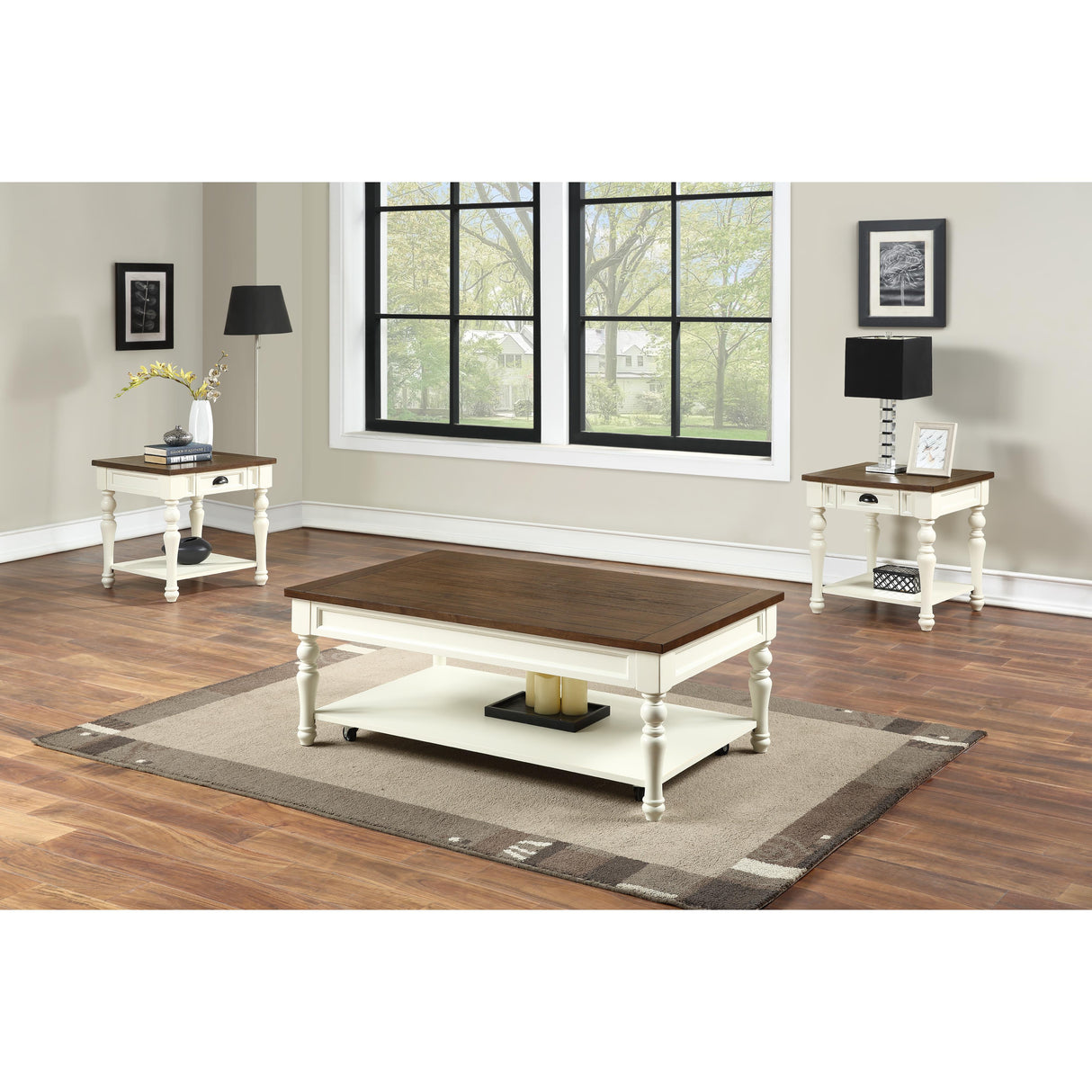  Steve Silver Furniture Joanna JA150-2E-3PC 3pc Two End One Coffee IMAGE 7