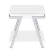  Steve Silver Furniture Zena ZN300WE White Square End Table IMAGE 1