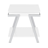  Steve Silver Furniture Zena ZN300WE White Square End Table IMAGE 1