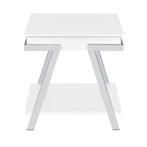  Steve Silver Furniture Zena ZN300WE White Square End Table IMAGE 1