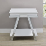  Steve Silver Furniture Zena ZN300WE White Square End Table IMAGE 3