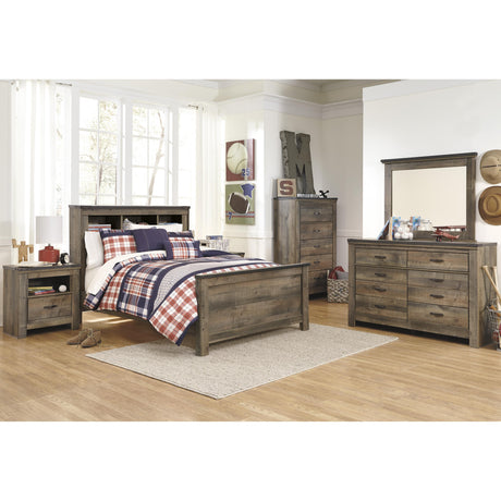  Signature Design by Ashley Trinell B446B87 Full Bookcase Panel Bed IMAGE 3
