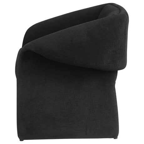  Coaster Furniture Ramsey 907524 Upholstered Sloped Arm Accent Chair - Black IMAGE 5