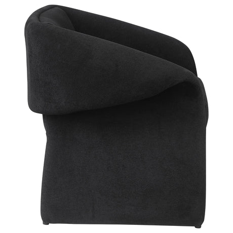  Coaster Furniture Ramsey 907524 Upholstered Sloped Arm Accent Chair - Black IMAGE 8
