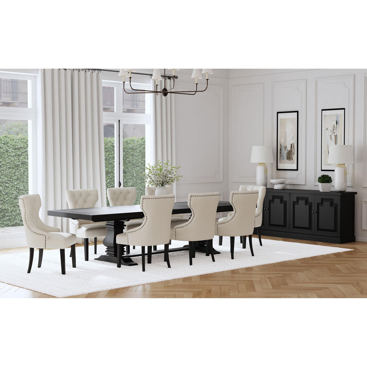  Coaster Furniture Florence 115531 126-inch Extension Dining Table - Distressed Black IMAGE 13