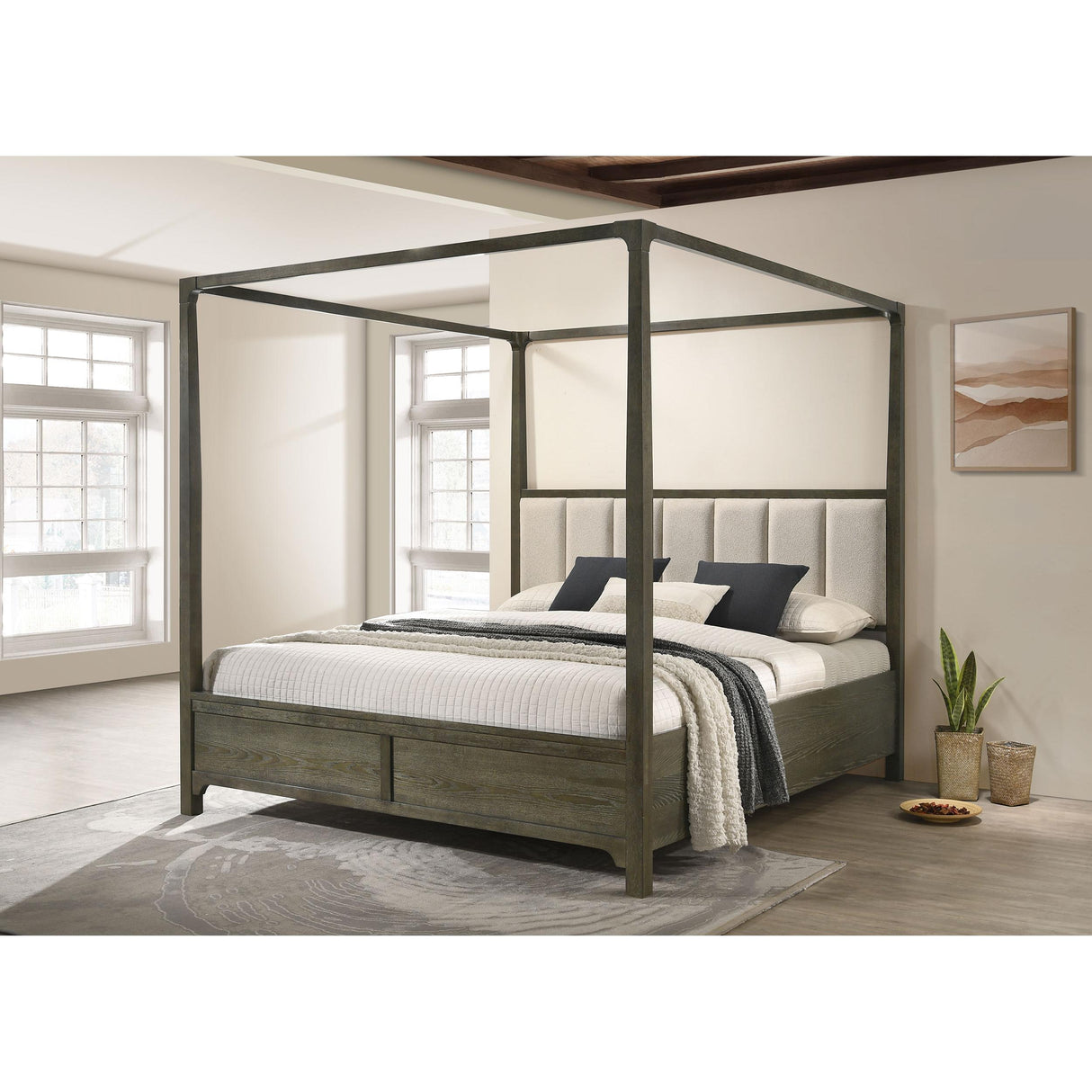  Coaster Furniture Gran Park 224931Q Queen Canopy Bed - Dark Cocoa IMAGE 6