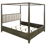  Coaster Furniture Gran Park 224931KW California King Four Poster Canopy Bed - Dark Cocoa IMAGE 3