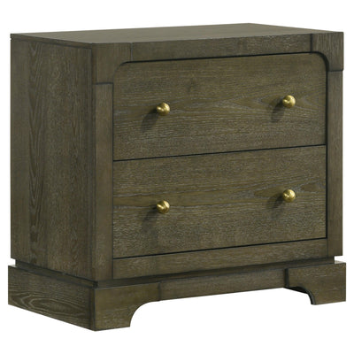  Coaster Furniture Gran Park 224932 2-Drawer Nightstand Bedside Table - Dark Cocoa IMAGE 1