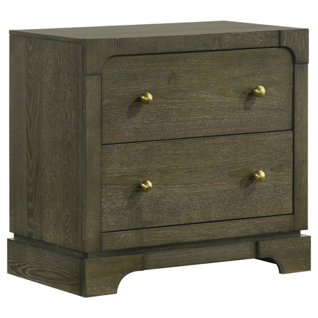  Coaster Furniture Gran Park 224932 2-Drawer Nightstand Bedside Table - Dark Cocoa IMAGE 1