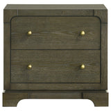  Coaster Furniture Gran Park 224932 2-Drawer Nightstand Bedside Table - Dark Cocoa IMAGE 3