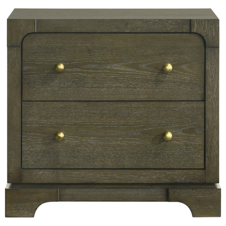  Coaster Furniture Gran Park 224932 2-Drawer Nightstand Bedside Table - Dark Cocoa IMAGE 3