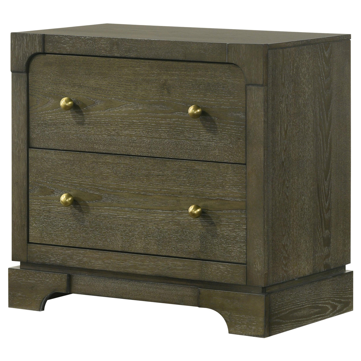  Coaster Furniture Gran Park 224932 2-Drawer Nightstand Bedside Table - Dark Cocoa IMAGE 4