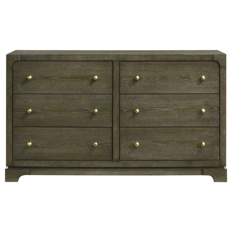  Coaster Furniture Gran Park 224933 6-Drawer Dresser Cabinet - Dark Cocoa IMAGE 3
