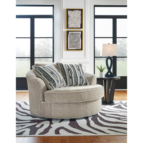  Benchcraft Calnita 20502U1 Oversized Swivel Chair and Ottoman IMAGE 2