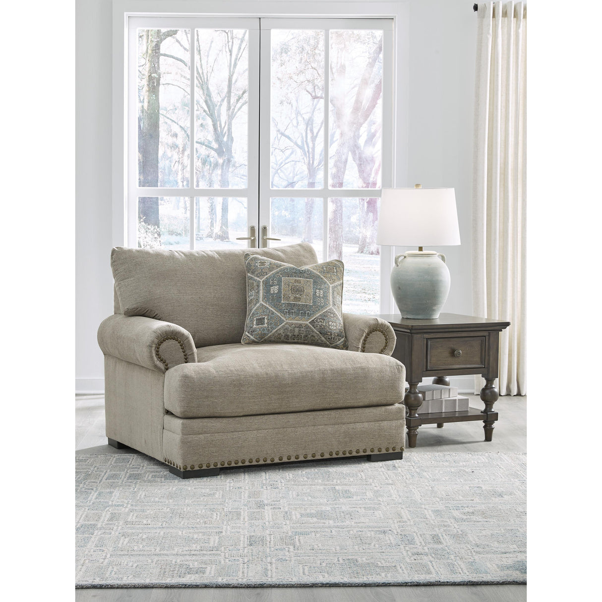  Benchcraft Galemore 27004U1 Oversized Chair and Ottoman IMAGE 2