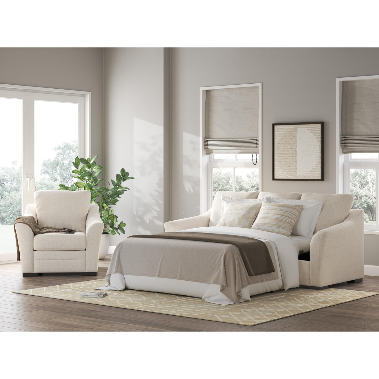  Benchcraft Lango 4860268 Queen Sofa Chaise Sleeper IMAGE 8