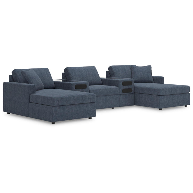  Signature Design by Ashley Modmax 92121S49 5 pc Double Chaise with Audio Consoles IMAGE 1