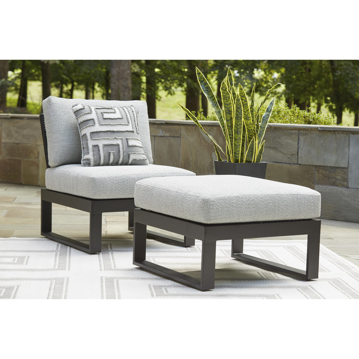  Signature Design by Ashley Beachloft P490-814 Ottoman with Cushion IMAGE 4