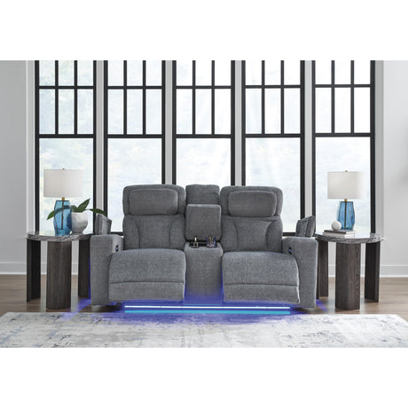  Signature Design by Ashley Studio Cave PC4980218 Power Reclining Loveseat with Console and Adjustable Headrest IMAGE 7