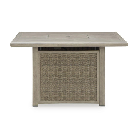  Signature Design by Ashley Cliff Trails PCP690-772 Square Fire Pit Table IMAGE 3