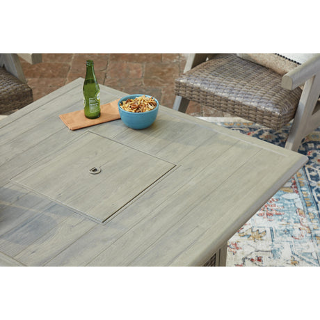  Signature Design by Ashley Cliff Trails PCP690-772 Square Fire Pit Table IMAGE 8