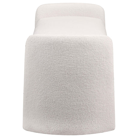  Coaster Furniture Peoria 910199 Velvet Upholstered Accent Bench - Ivory IMAGE 4