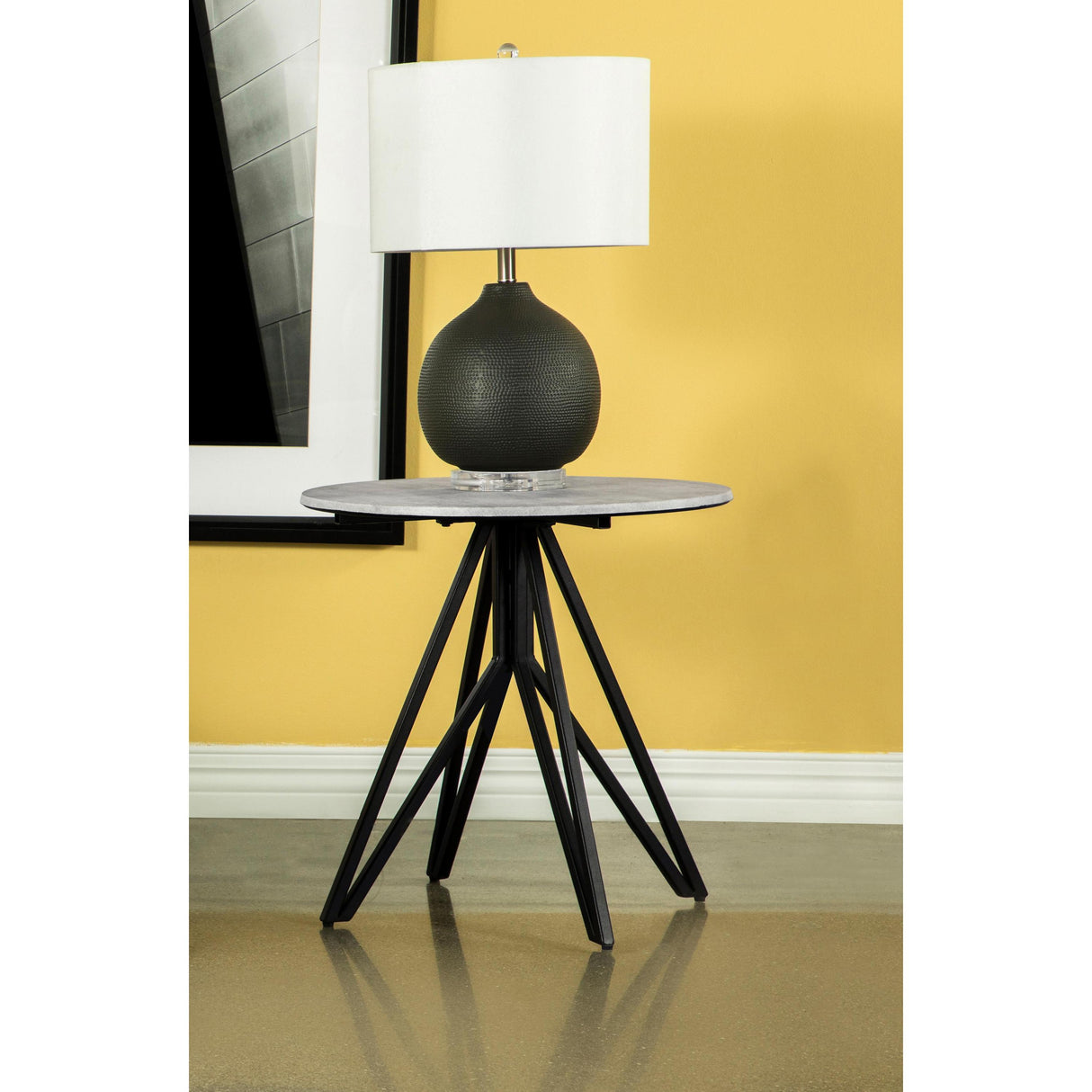  Coaster Furniture Hadi 73617 Occasional Table Set - Cement/Gunmetal IMAGE 6
