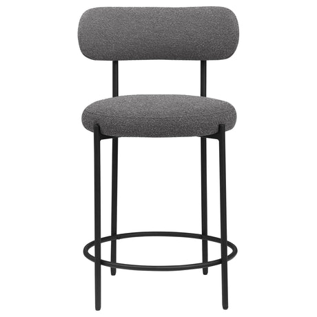  Coaster Furniture Viola 108198 Boucle Upholstered Counter Chair - Grey IMAGE 3