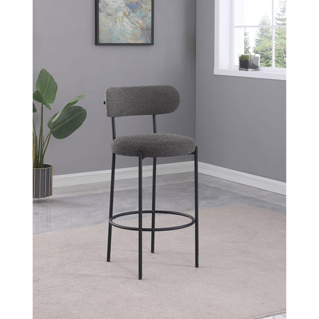  Coaster Furniture Viola 108199 Boucle Upholstered Bar Chair - Grey IMAGE 2